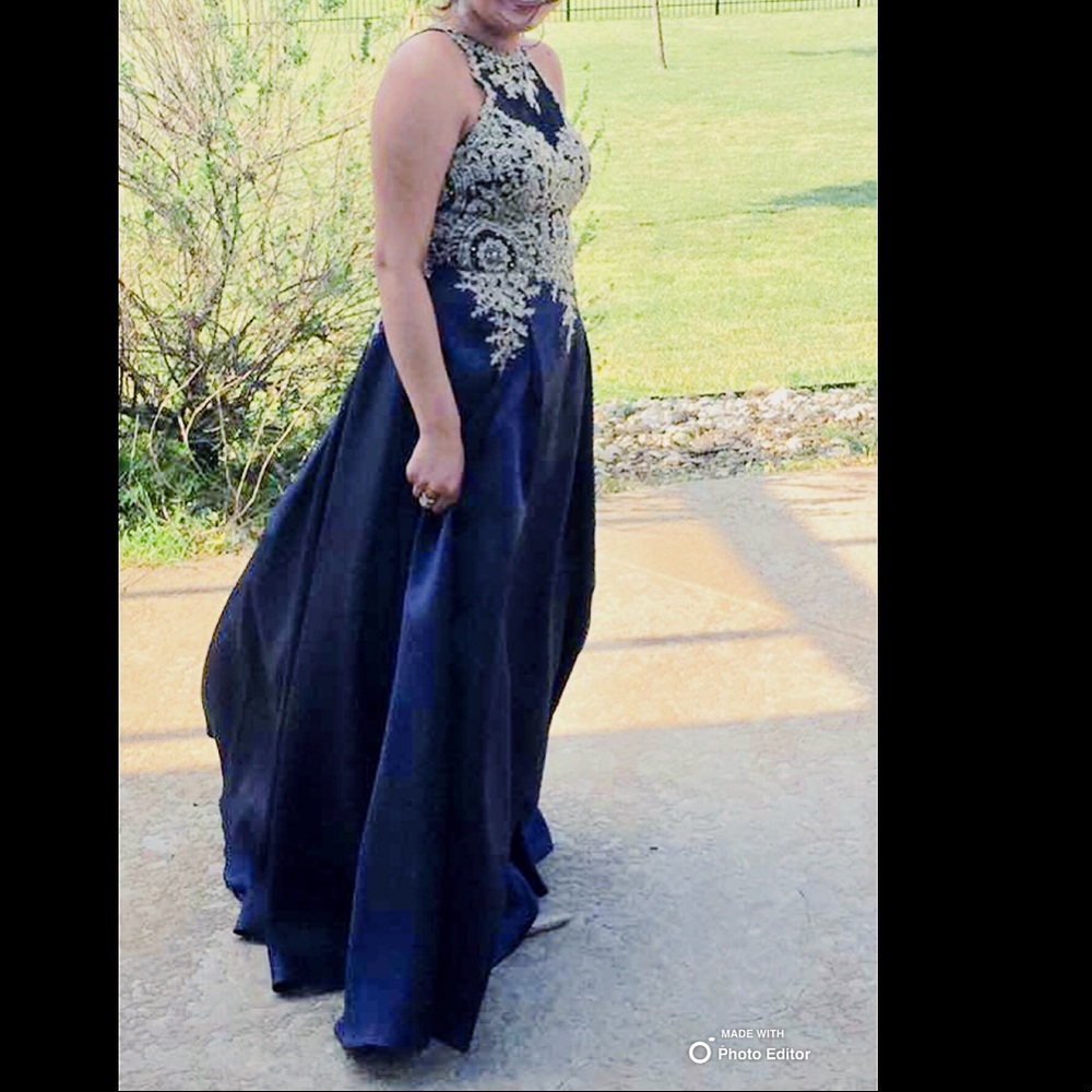 Navy Blue Prom Dress